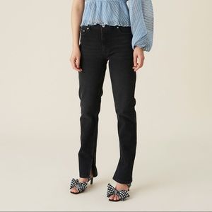 Ganni Women's Comfort Stretch High Waist Straight Leg Jeans